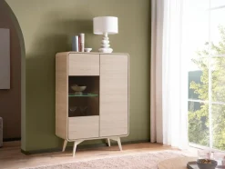 Home affaire Vitrine »Torsby, moderne Glasvitrine, Stauraumelement, Schrank« abgerundete Ecken, ausreichend Stauraum, vielseitig einsetzbar