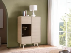 Home affaire Vitrine »Torsby, moderne Glasvitrine, Stauraumelement, Schrank« abgerundete Ecken, ausreichend Stauraum, vielseitig einsetzbar