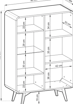 Home affaire Vitrine »Torsby, moderne Glasvitrine, Stauraumelement, Schrank« abgerundete Ecken, ausreichend Stauraum, vielseitig einsetzbar