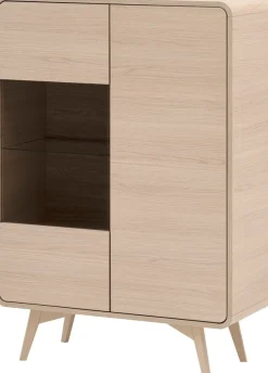 Home affaire Vitrine »Torsby, moderne Glasvitrine, Stauraumelement, Schrank« abgerundete Ecken, ausreichend Stauraum, vielseitig einsetzbar