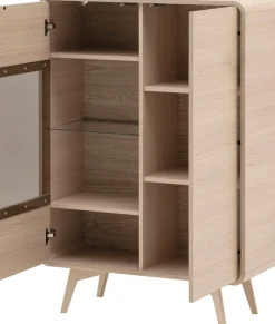 Home affaire Vitrine »Torsby, moderne Glasvitrine, Stauraumelement, Schrank« abgerundete Ecken, ausreichend Stauraum, vielseitig einsetzbar