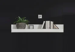 Home affaire Wandboard »Carat, modernes Wandregal, Wandhalter mit Ablagefach, 150 cm breit« vielseitig einsetzbares Hängeregal, in Weiß Hochglanz