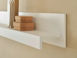 Home affaire Wandboard »Chester, modernes, zeitloses Wandregal, Wandhalter mit Stauraum« 1 Stk. tlg. vielseitig einsetzbares Hängeregel, 217 cm breit, Weiß Matt