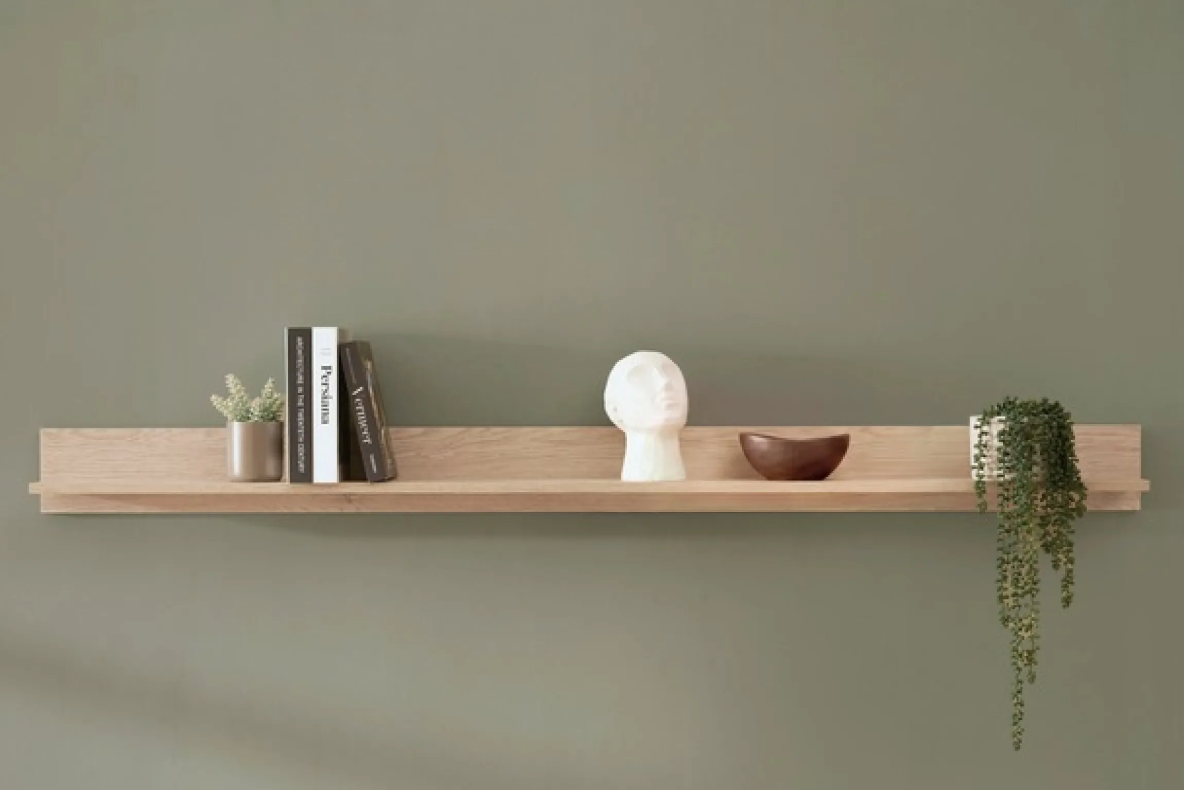 Home affaire Wandboard »Fredericia, modernes Wandregal, Wandhalter mit Ablagefläche« vielseitig einsetzbares Hängeregal, Eiche Cremona Toro, 195 cm breit