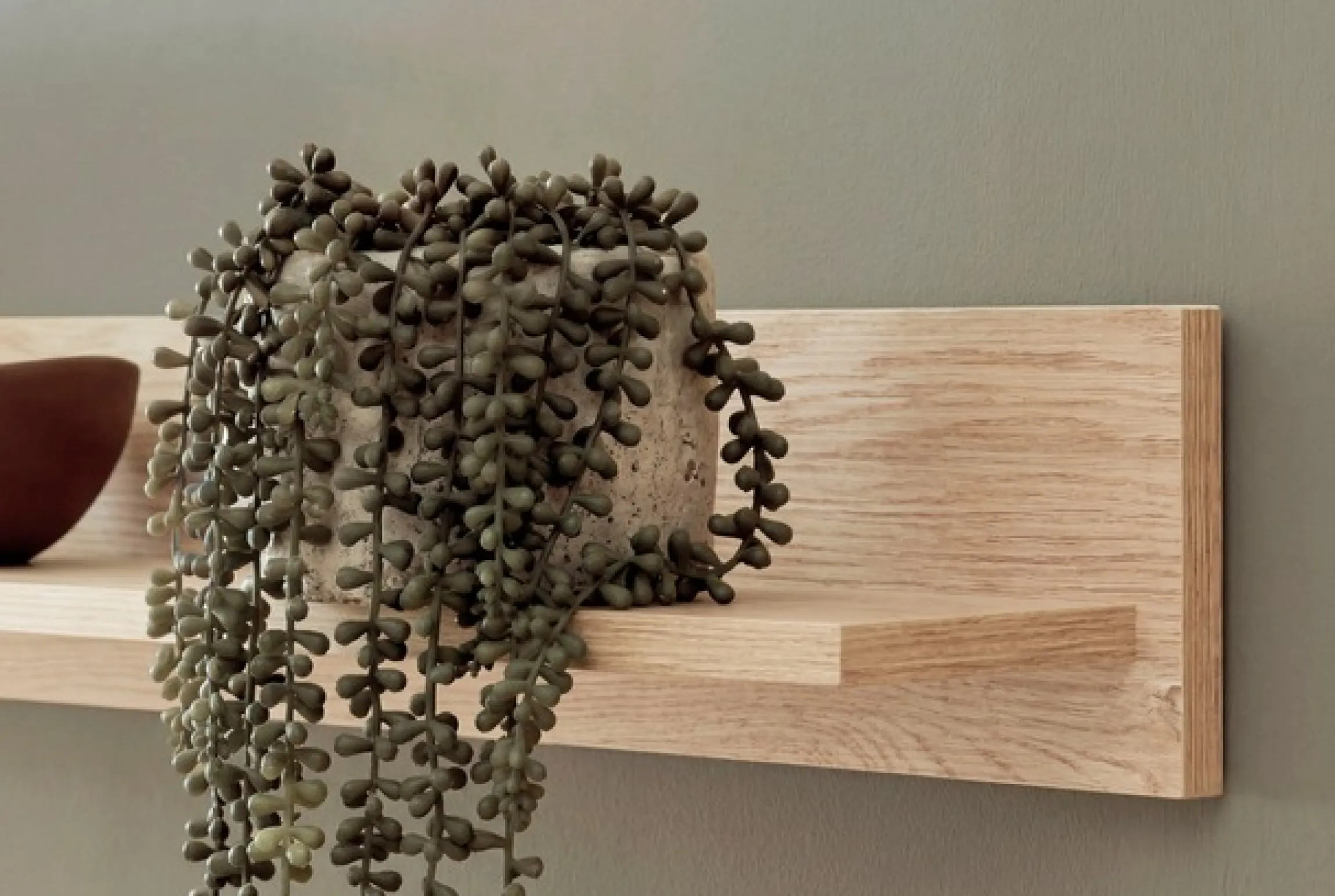 Home affaire Wandboard »Fredericia, modernes Wandregal, Wandhalter mit Ablagefläche« vielseitig einsetzbares Hängeregal, Eiche Cremona Toro, 195 cm breit