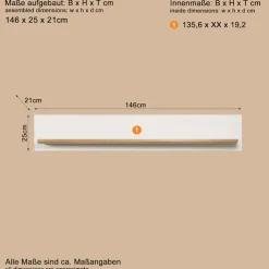 Home affaire Wandboard »Nybro« Breite 146 cm