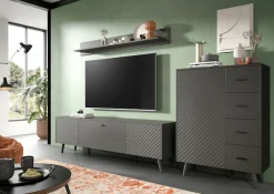 Home affaire Wandboard »RHOMBUS, Breite 160 cm« 1 Stk. tlg. Wandregal, Wandboard, Wohnzimer, Esszimmer