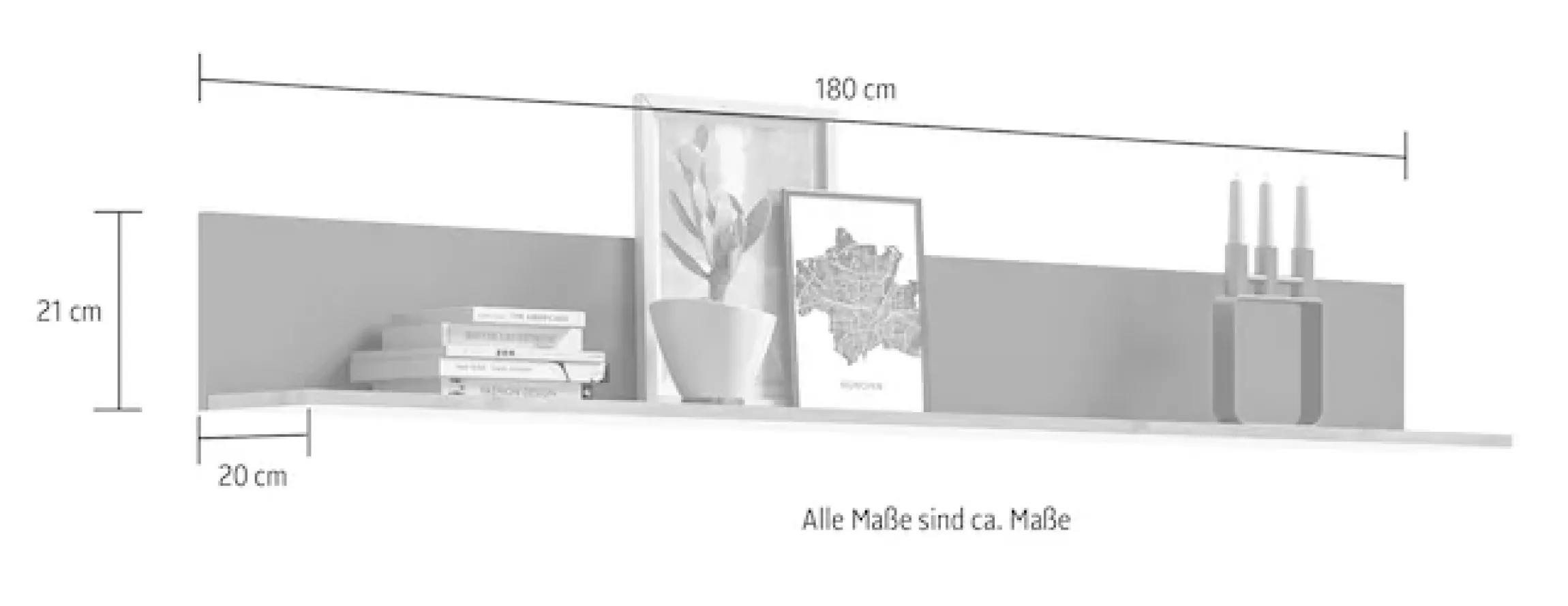 Home affaire Wandboard »Riga« Breite 180 cm