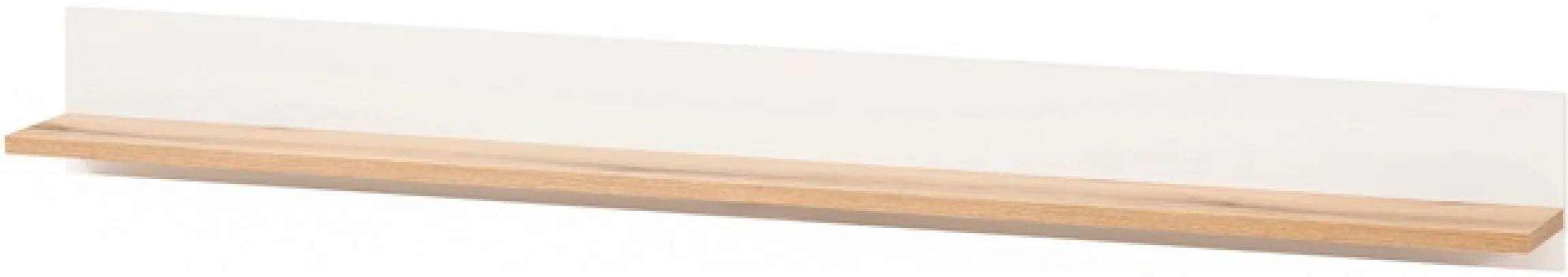 Home affaire Wandboard »Salerno, modernes Wandregal, Wandhalter mit Ablagefläch, 180 cm breit« vielseitig einsetzbares Hängeregal, Weiß mit Eiche Evoke Dekor