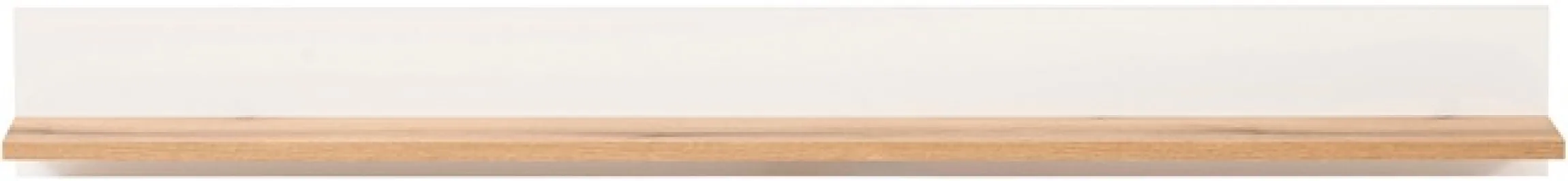 Home affaire Wandboard »Salerno, modernes Wandregal, Wandhalter mit Ablagefläch, 180 cm breit« vielseitig einsetzbares Hängeregal, Weiß mit Eiche Evoke Dekor