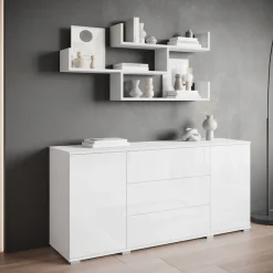 Home affaire Wandboard »Wandregal Trio« 1 Stk. tlg. Hängeregal mit 3 Ablageflächen, modernes Design, variabel einsetzbar