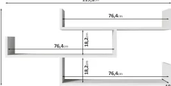 Home affaire Wandboard »Wandregal Trio« 1 Stk. tlg. Hängeregal mit 3 Ablageflächen, modernes Design, variabel einsetzbar