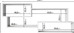 Home affaire Wandboard »Wandregal Trio« 1 Stk. tlg. Ideal als Bücherregal, Dekoregal oder Ablage im Büro