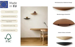 Home affaire Wandregal »Drop« 1 Stk. tlg. Breite 30 cm, Massivholz, FSC®-zertifiziert