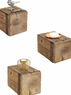 Home affaire Wandregal »Holzpfeiler« 3 Stk. tlg.