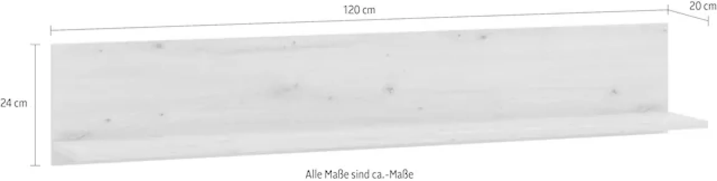 Home affaire Wandregal »LAVAL, Schwebendes Regal, Wandkonsole, Wandboard« Ablageboden, Wandmontiert,Gesamtbreite 120 cm