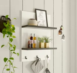 Home affaire Wandregal »Sherwood« Breite 60 cm, in modernem Holz Dekor, 28 mm starke Ablageböden