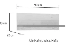 Home affaire Wandregal »Sherwood« Breite 90 cm, in modernem Holz Dekor, 28 mm starke Ablageböden