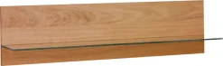 Home affaire Wandregal »Wandregal B:122,5 cm, mit Glasablageboden, Korpus eiche furnier« 1 Stk. tlg. individuell in den verschiedensten Wohnbereichen einsetzbar.
