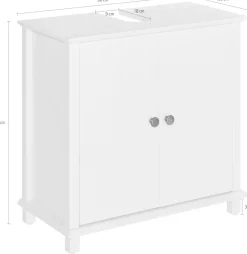 Home affaire Waschbeckenunterschrank »Vili« Breite 60 cm, Badezimmerschrank aus Massivholz,Metallgriffe