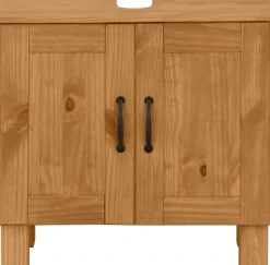 Home affaire Waschbeckenunterschrank »Rodby« FSC®-zertifiziertes Massivholz, Griffe Metall, Breite 60cm, Höhe 55cm