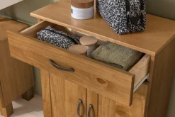 Home affaire Waschbeckenunterschrank »Rodby« FSC®-zertifiziertes Massivholz, Griffe Metall, Breite 60cm, Höhe 55cm