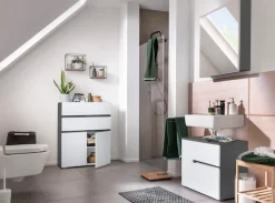 Home affaire Waschbeckenunterschrank »Wisla« Siphonausschnitt, Push-to-open-Funktion, Breite 60cm, Höhe 55 cm