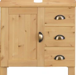 Home affaire Waschbeckenunterschrank »Oslo« Kiefer, 1 Tür und 3 Schubkästen, Breite 60 cm, Höhe 55 cm