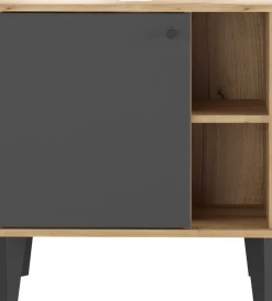 Home affaire Waschbeckenunterschrank »Oslo, Waschtisch mit Knopfgriff, Badschrank im skandinavischen Design« in der Türfarbe Weiß oder Grau verfügbar, ausreichend Stauraum