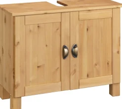Home affaire Waschbeckenunterschrank »Oslo« in massiver Kiefer, mit 2 Türen, Breite 70 cm, Höhe 55 cm
