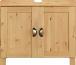 Home affaire Waschbeckenunterschrank »Oslo« in massiver Kiefer, mit 2 Türen, Breite 70 cm, Höhe 55 cm