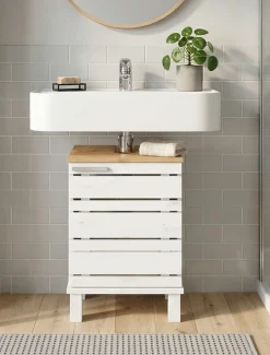 Home affaire Waschbeckenunterschrank »JOSIE« Breite 40 cm, aus Massivholz, Metallgriff, 1 Tür