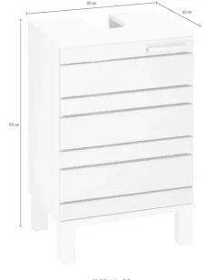 Home affaire Waschbeckenunterschrank »JOSIE« Breite 40 cm, aus Massivholz, Metallgriff, 1 Tür