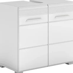 Home affaire Waschbeckenunterschrank »Malmö, Breite 60 cm, 2 Tür, 2 Fächer, mit Siphonausschnitt, MDF-Front« in verschiedenen Farben erhältlich, Badmöbel, Badschrank, Kommode, Bad