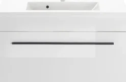 Home affaire Waschtisch »Cantara, Waschtisch inkl. Waschbecken, modernes Design« mit schwarzen Griffen, ausreichend Stauraum