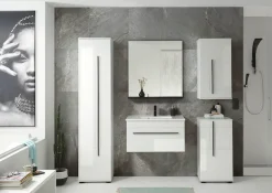 Home affaire Waschtisch »Cantara, Waschtisch inkl. Waschbecken, modernes Design« mit schwarzen Griffen, ausreichend Stauraum