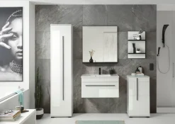 Home affaire Waschtisch »Cantara, Waschtisch inkl. Waschbecken, modernes Design« mit schwarzen Griffen, ausreichend Stauraum