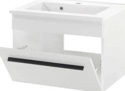 Home affaire Waschtisch »Cantara, Waschtisch inkl. Waschbecken, modernes Design« mit schwarzem Griff, ausreichend Stauraum