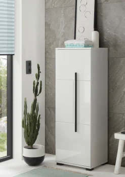 Home affaire Waschtisch »Cantara, Waschtisch inkl. Waschbecken, modernes Design« mit schwarzem Griff, ausreichend Stauraum