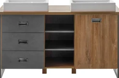 Home affaire Waschtisch »Detroit, Unterschrank mit Apothekergriff, Badschrank, Industrialdesign«