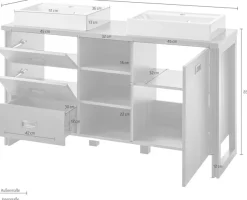 Home affaire Waschtisch »Detroit, Unterschrank mit Apothekergriff, Badschrank, Industrialdesign«