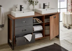 Home affaire Waschtisch »Detroit, Unterschrank mit Apothekergriff, Badschrank, Industrialdesign«