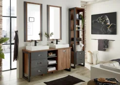 Home affaire Waschtisch »Detroit, Unterschrank mit Apothekergriff, Badschrank, Industrialdesign«