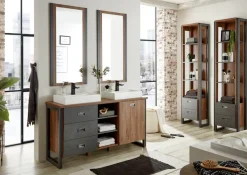 Home affaire Waschtisch »Detroit, Unterschrank mit Apothekergriff, Badschrank, Industrialdesign«