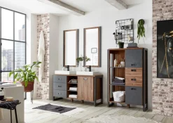 Home affaire Waschtisch »Detroit, Unterschrank mit Apothekergriff, Badschrank, Industrialdesign«