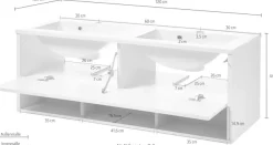 Home affaire Waschtisch »Studio Line, Waschtisch inkl. Waschbecken, modernes Design« in zwei Farben verfügbar, ausreichend Stauraum