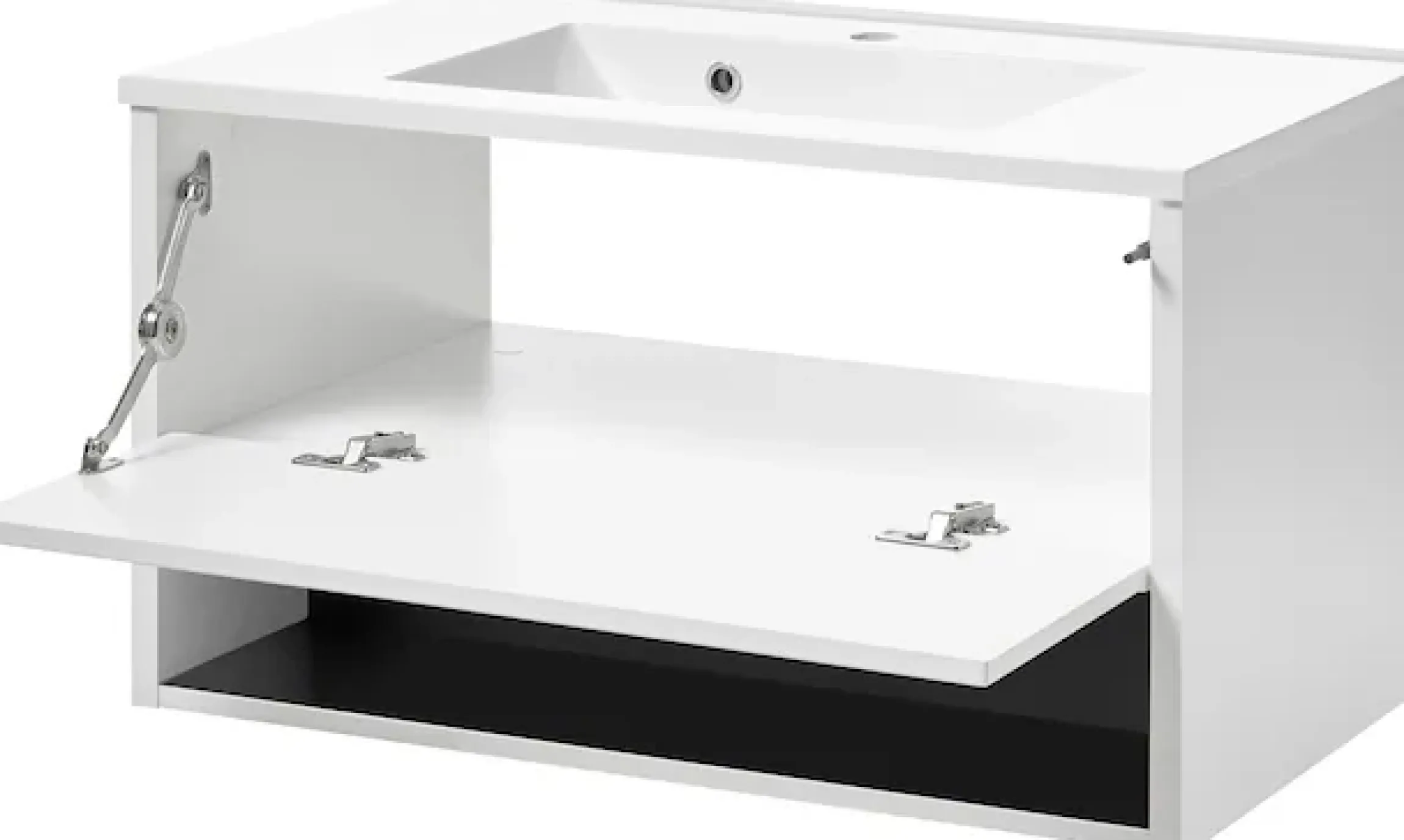 Home affaire Waschtisch »Studio Line, Waschtisch inkl. Waschbecken, modernes Design« in zwei Farben verfügbar, ausreichend Stauraum