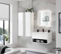 Home affaire Waschtisch »Studio Line, Waschtisch inkl. Waschbecken, modernes Design« in zwei Farben verfügbar, ausreichend Stauraum