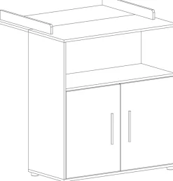 Home affaire Wickelkommode »Henning« bis 15 kg 88 cm