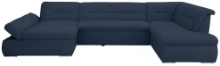 Home affaire Wohnlandschaft »Avesa U-Form« Wahlweise mit Armteilverstellung und Bettfunktion, B/T/H: 355/216/80cm